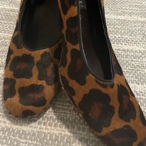 Vaneli genuine calf hair animal print pumps.
